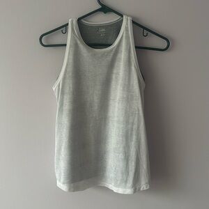 White tank top with camo bra built in- Athleta girl (size XL/14)